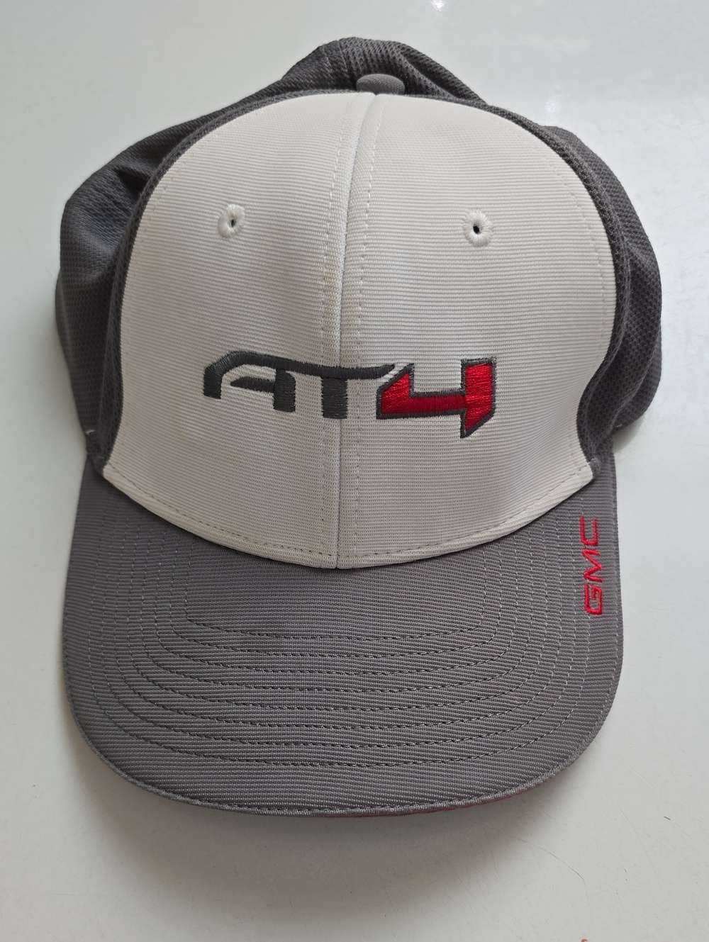 GMC AT4 Two-Tone Gray and White Trucker Cap